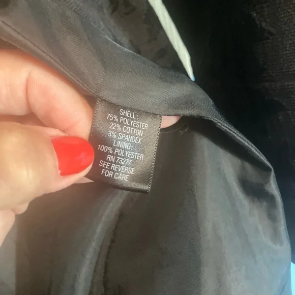 Apt. 9 Black jacquard damask Swing Coat Baby Doll Medium - Picture 11 of 14